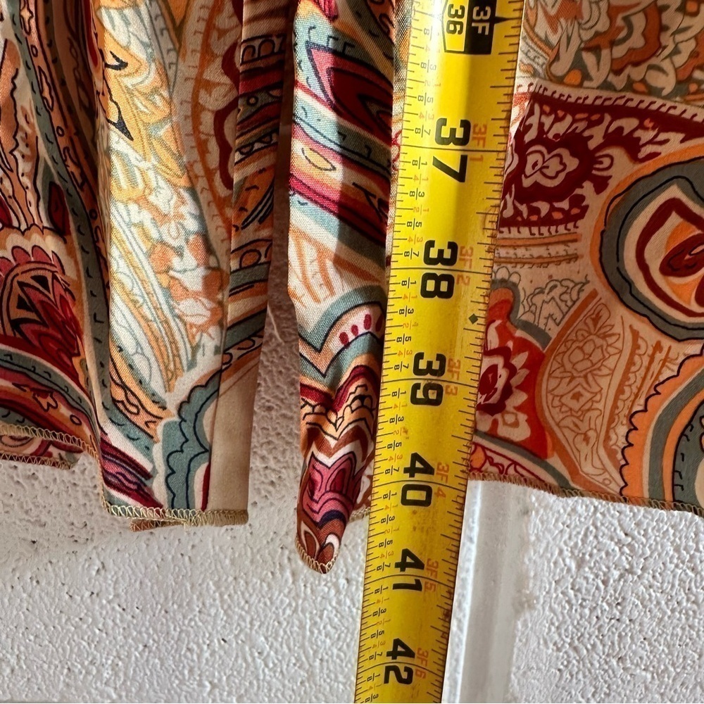 Wide Leg Pants Boho Chic Vintage Paisley Loose Fit Elegant Large Lightweight NEW - Picture 11 of 15